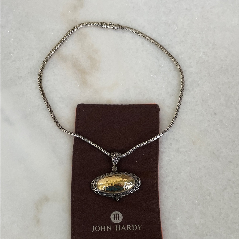 John Hardy Two-Tone Silver and Gold Necklace